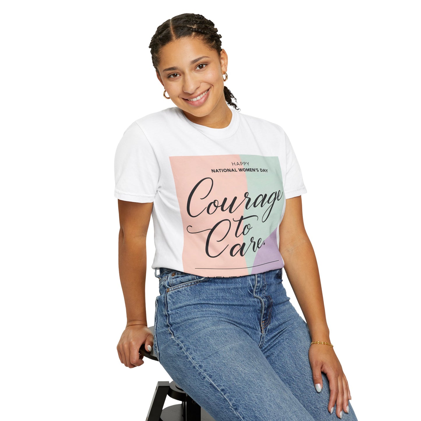 Courage to Care Unisex-T-hemp vir Geestesgesondheidsbewustheid