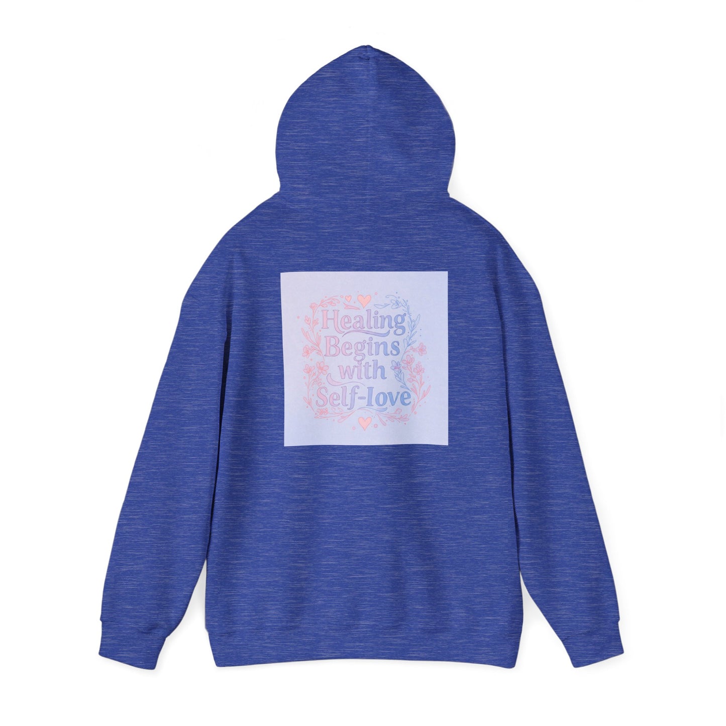 Back Print Design "Healing Begins with Self-Love" Hoodie