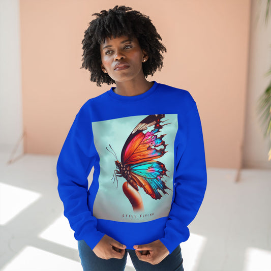 Still Flying Butterfly Unisex Crewneck-trui - inspirerende kuns vir natuurliefhebbers