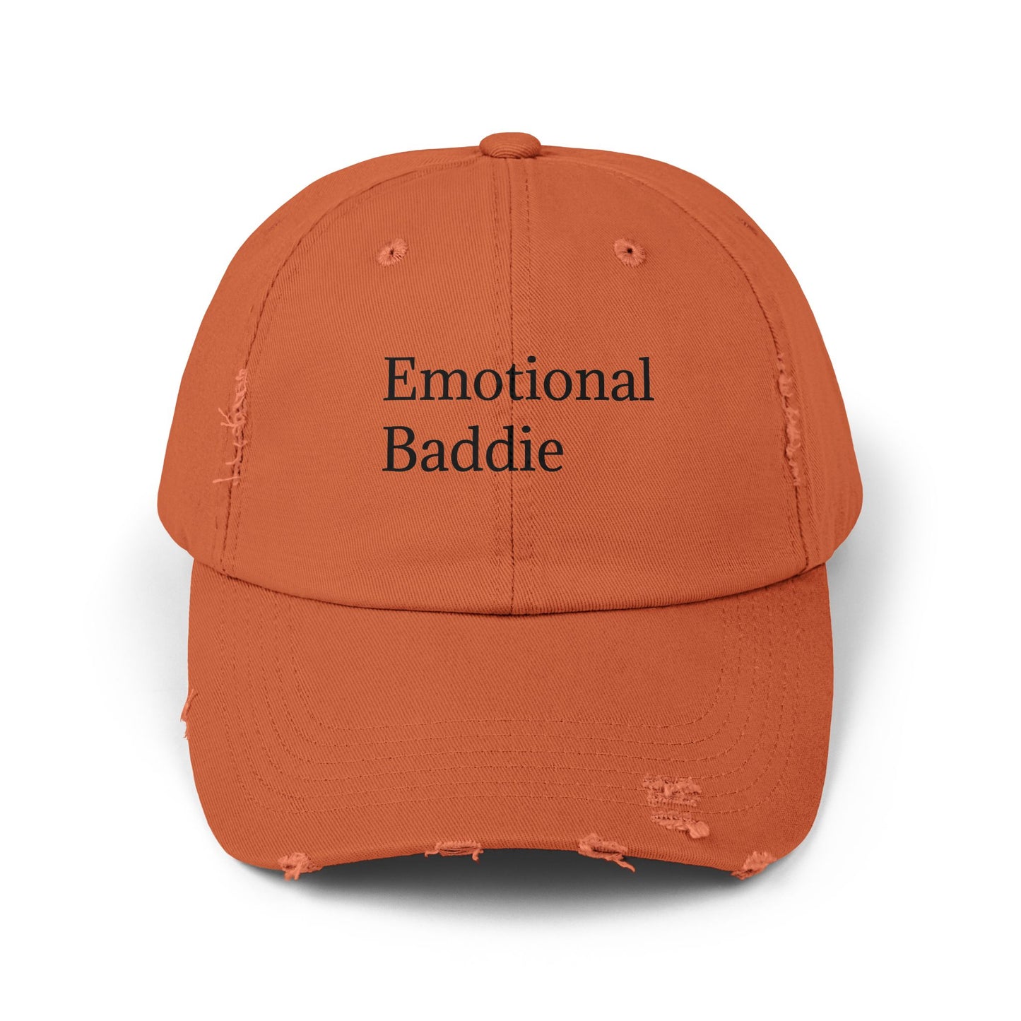 Emotional Baddie Distressed Unisex Cap – Trendy Casual Headwear