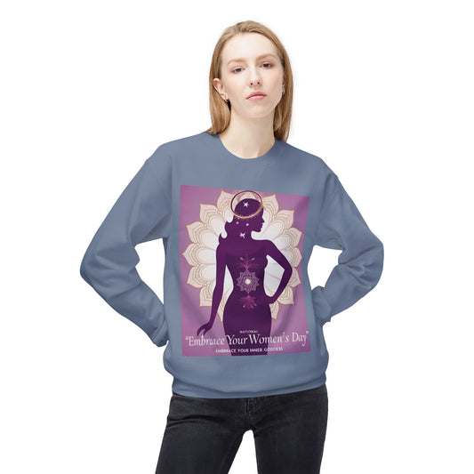 Embrace Your Inner Goddess Crewneck Sweatshirt - Women’s Day Celebration