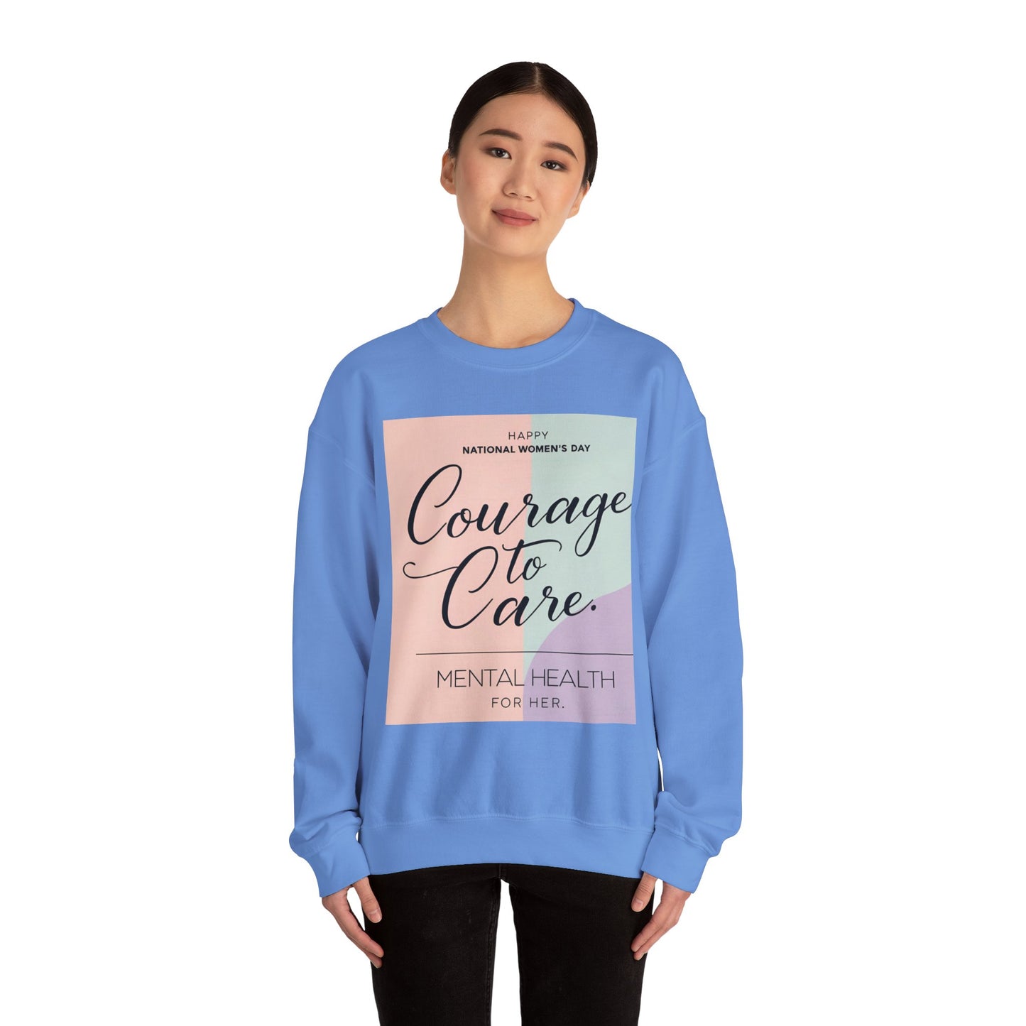 Courage to Care Sweatshirt vir Geestesgesondheidsbewustheid