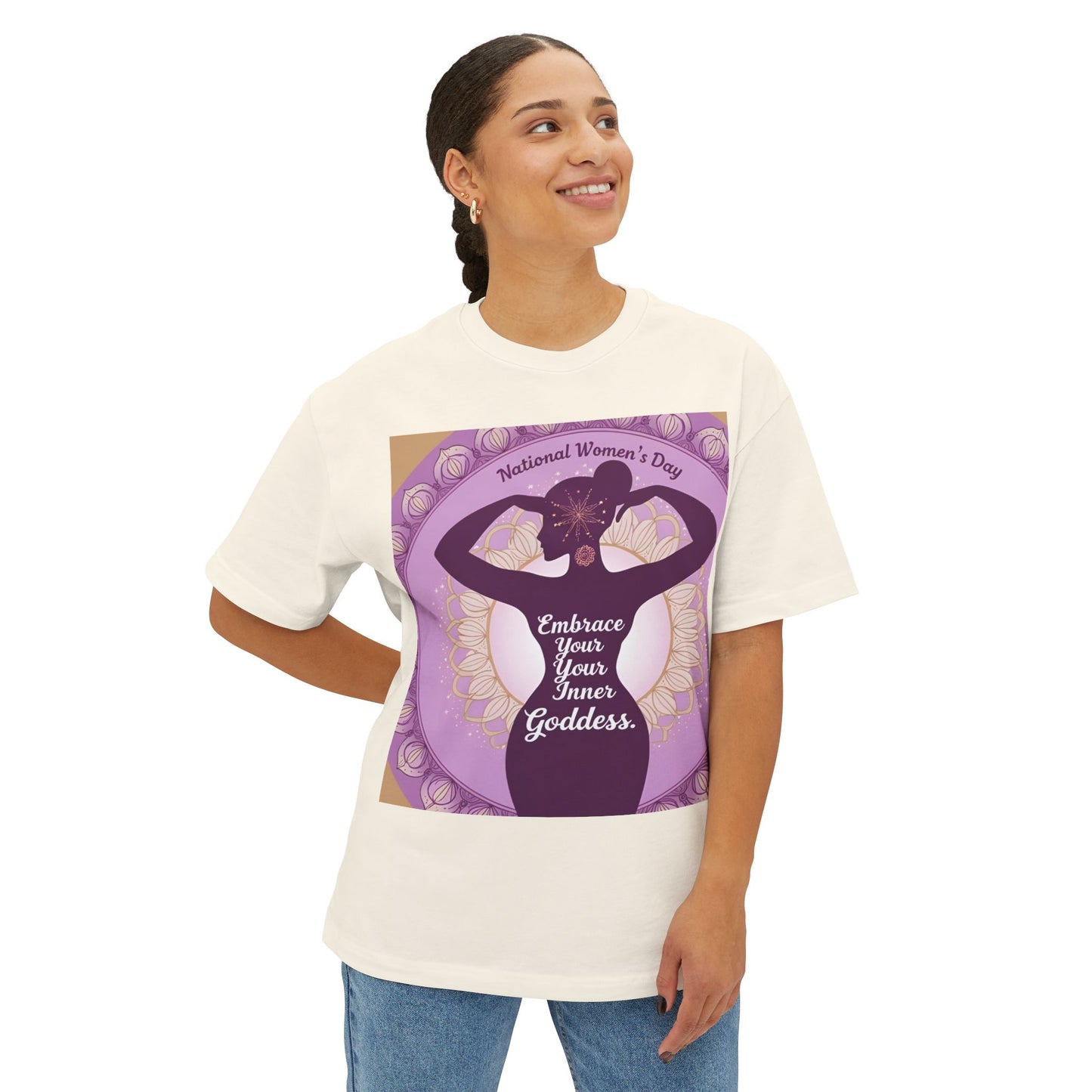 Embrace Your Inner Goddess Tee - Women's Day Boxy T-Shirt