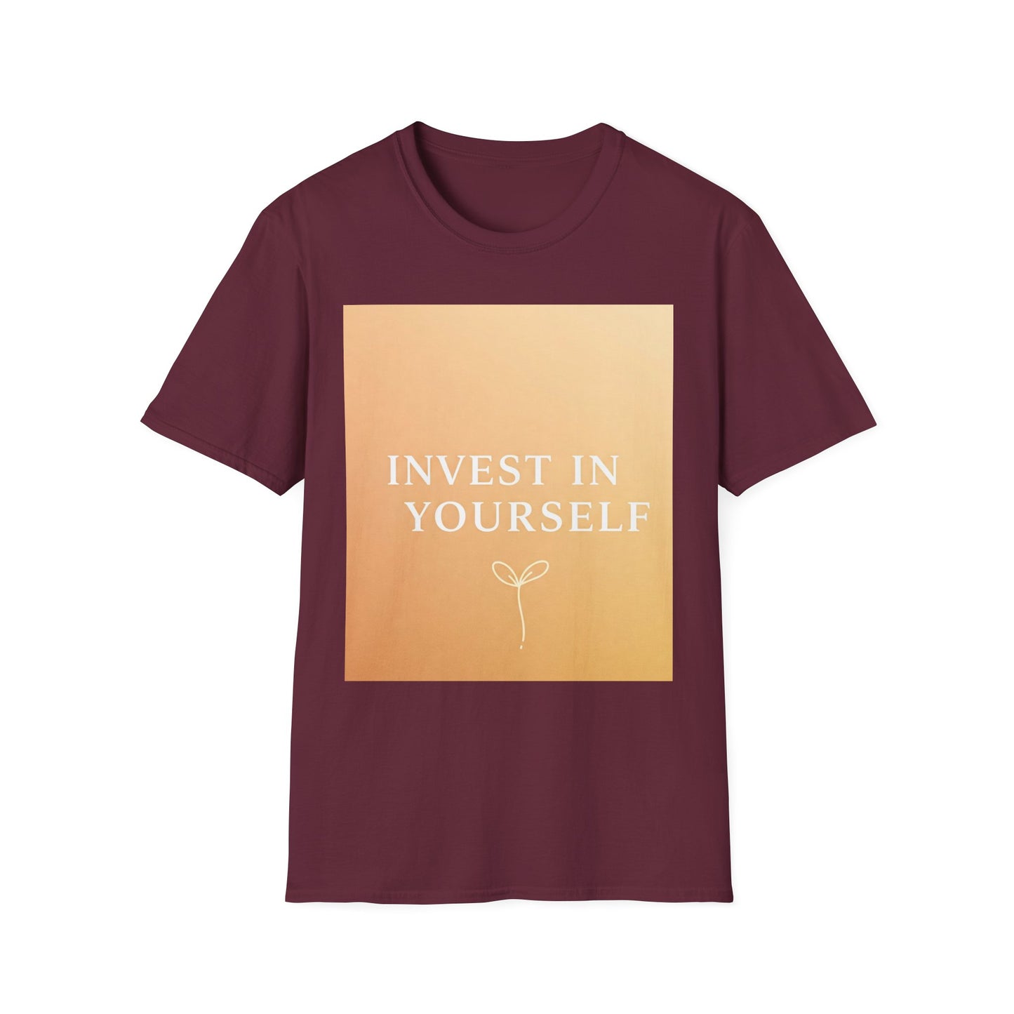 Front Print Design "Invest in Yourself" T-Shirt