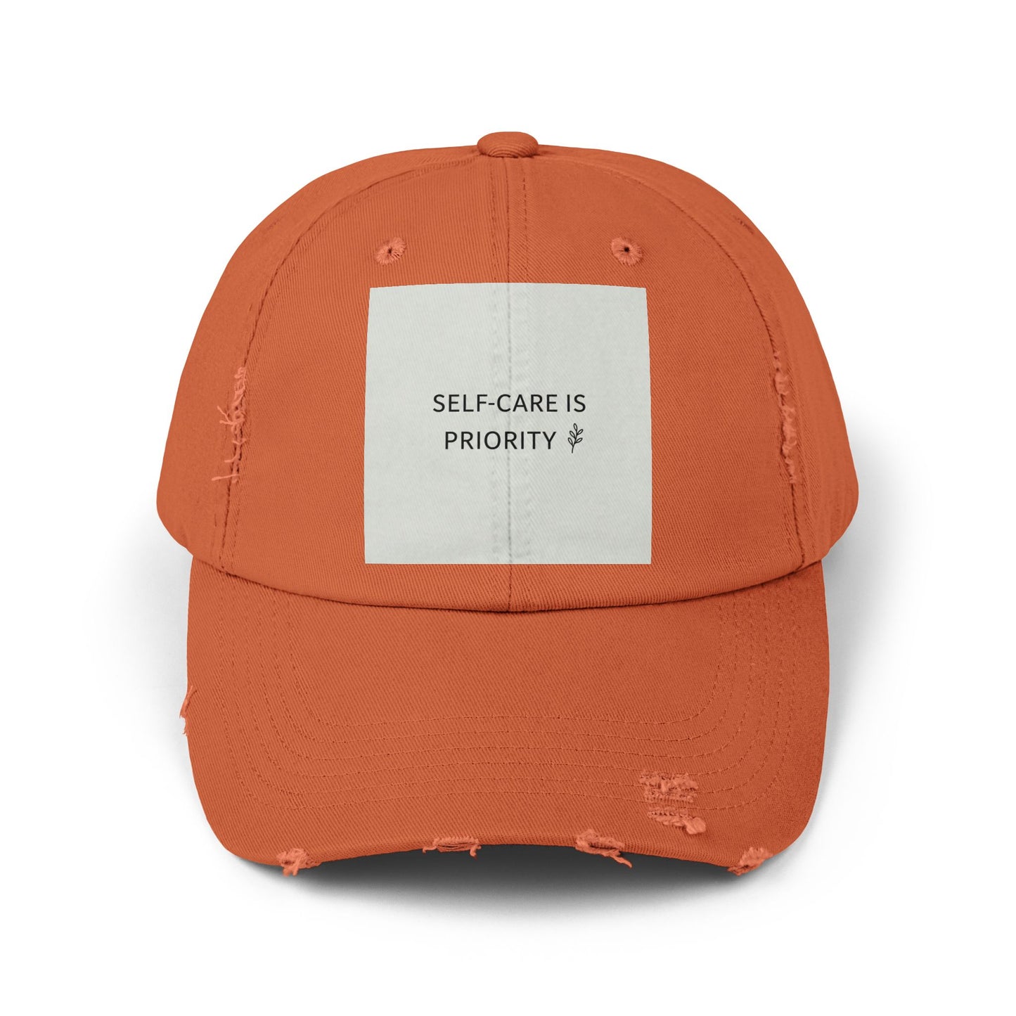 Distressed Cap - Self-Care is Priority Hat