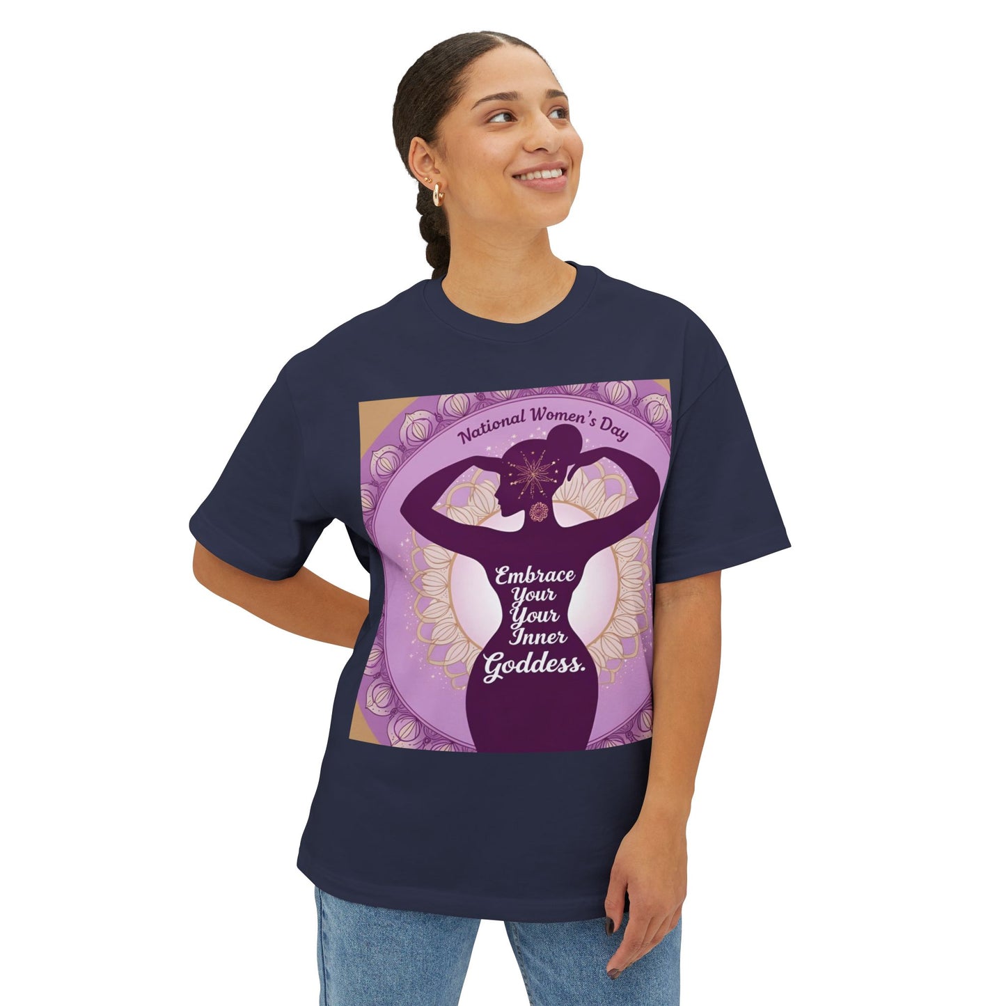 Embrace Your Inner Goddess Tee - Women's Day Boxy T-Shirt