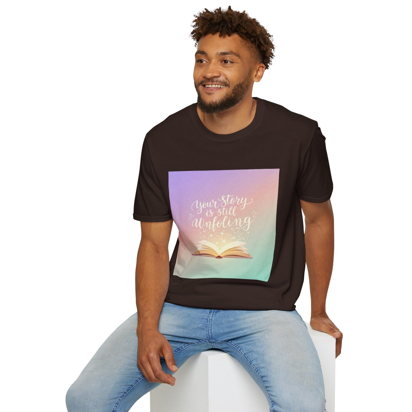 Your Story Is Still Unfolding T-Shirt | Inspirational Unisex Softstyle Tee