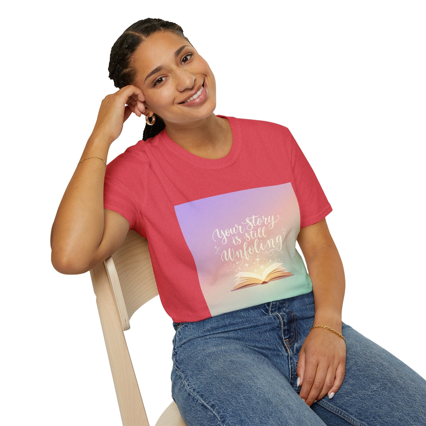 Your Story Is Still Unfolding T-Shirt | Inspirational Unisex Softstyle Tee