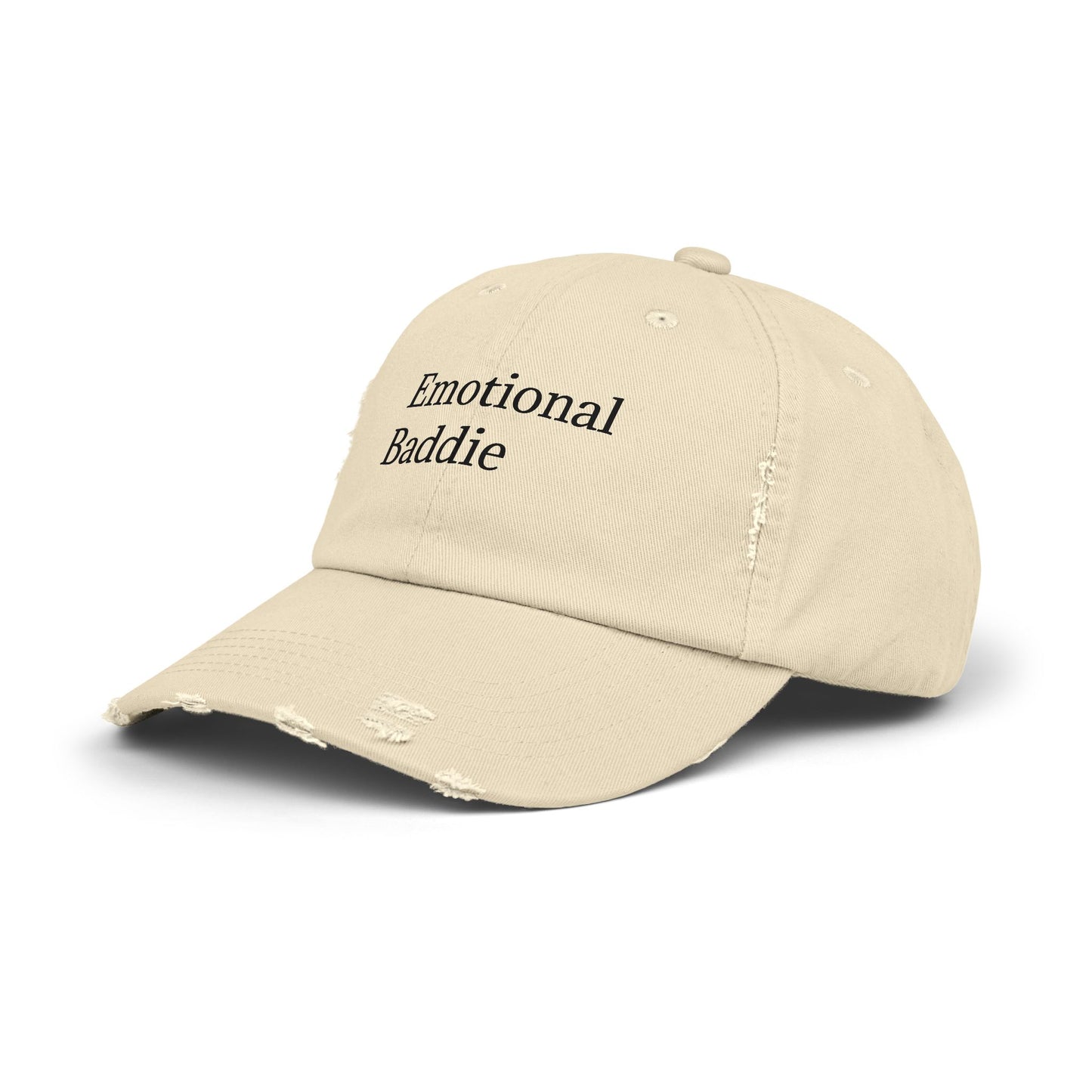 Emotional Baddie Distressed Unisex Cap – Trendy Casual Headwear