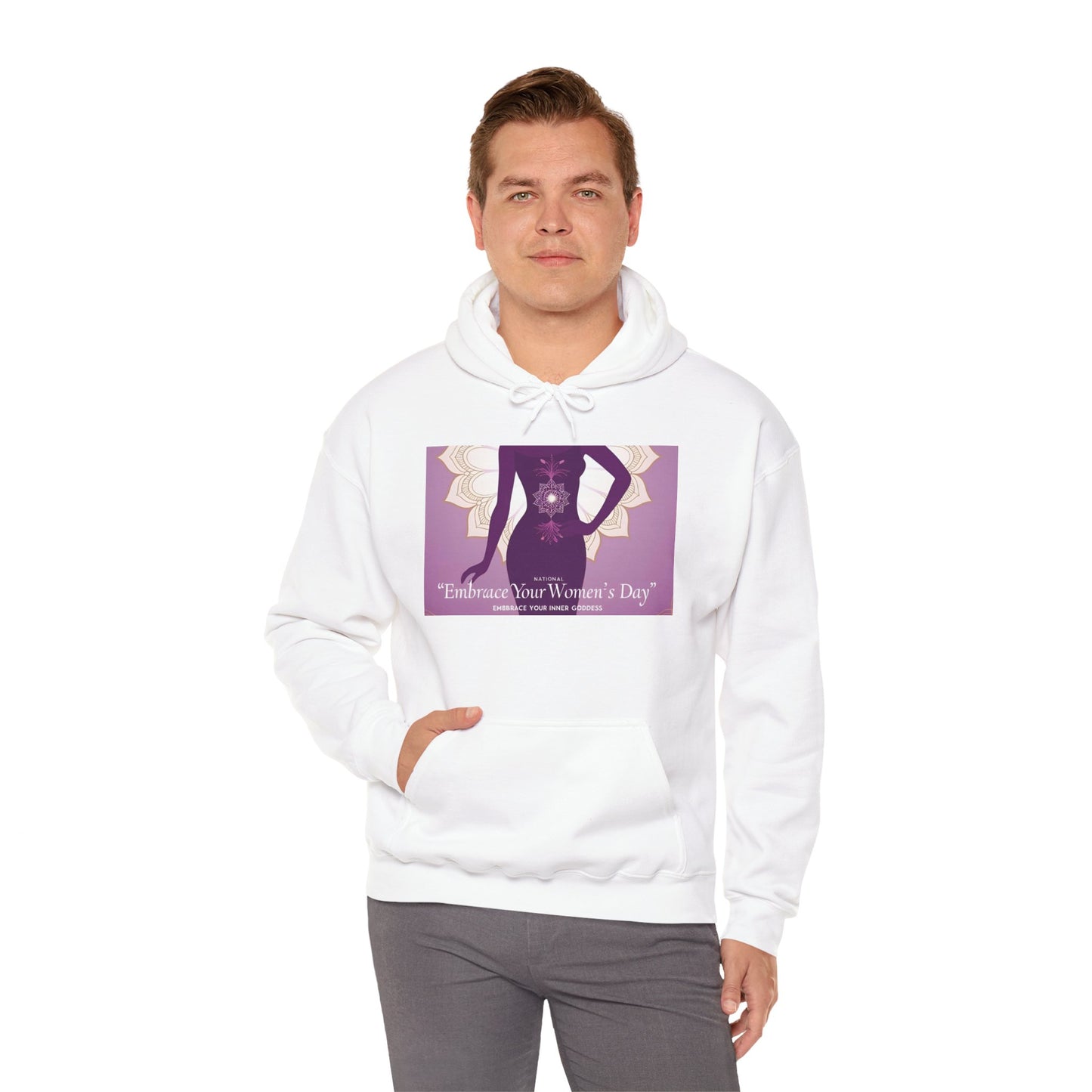 Embrace Your Women's Day Hoodie - Unisex Heavy Blend Sweatshirt