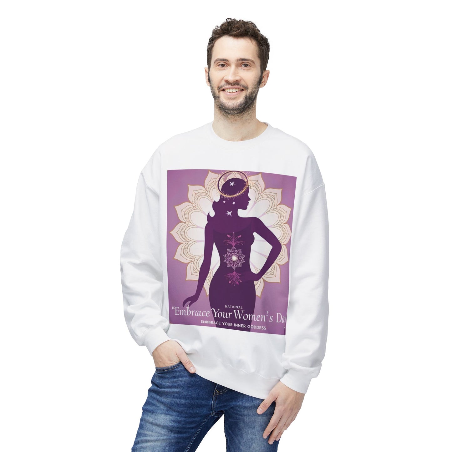 Embrace Your Inner Goddess Crewneck Sweatshirt - Women’s Day Celebration