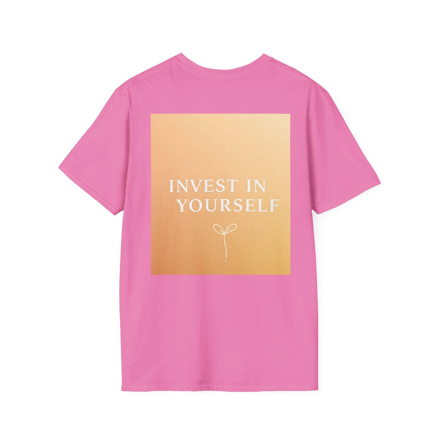 Front Print Design "Invest in Yourself" T-Shirt