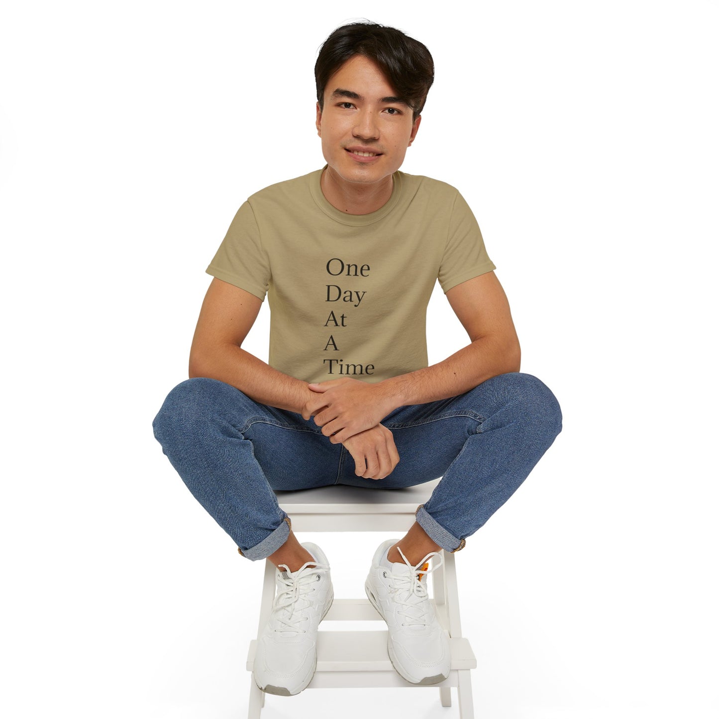 Inspirational Unisex Ultra Cotton Tee - "One Day At A Time"