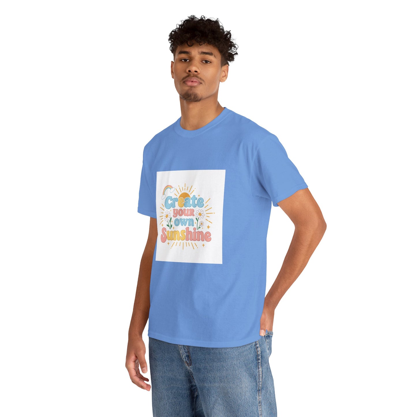 Create Your Own Sunshine Unisex Heavy Cotton Tee - Positive Vibe T-Shirt for Joyful Moments