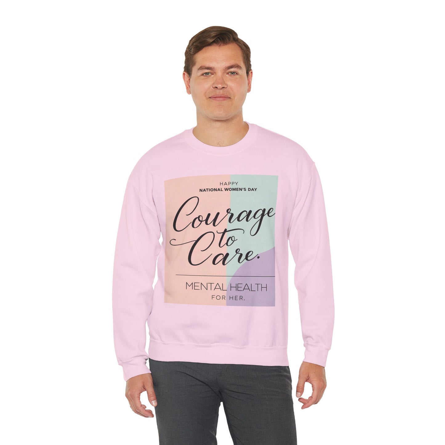 Courage to Care Sweatshirt vir Geestesgesondheidsbewustheid