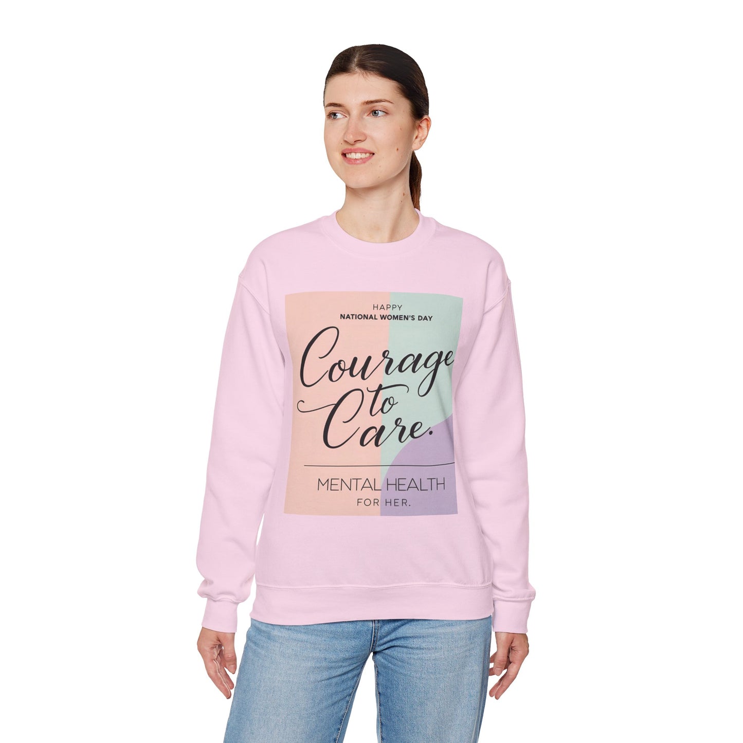 Courage to Care Sweatshirt vir Geestesgesondheidsbewustheid