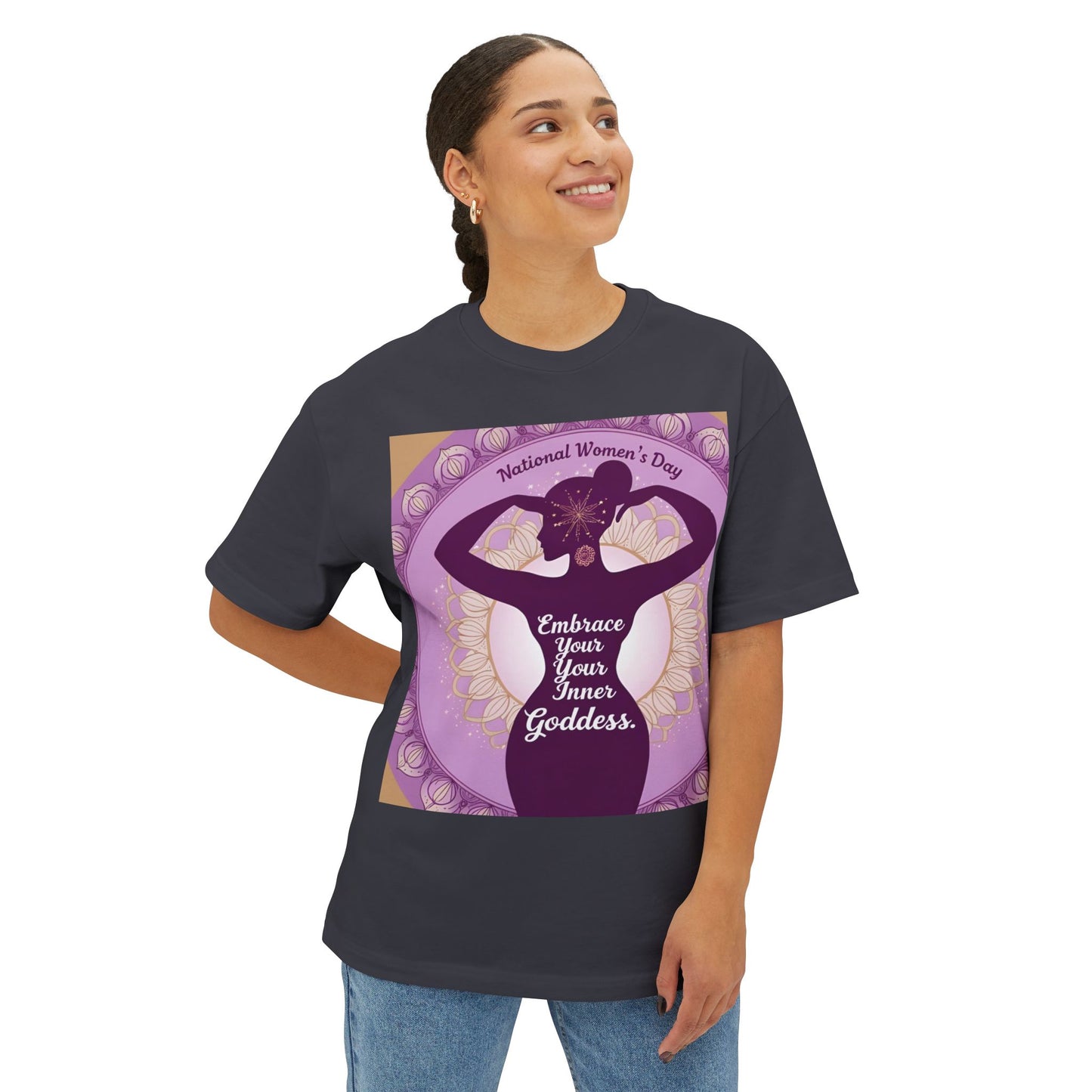 Embrace Your Inner Goddess Tee - Vrouedag Boxy T-hemp