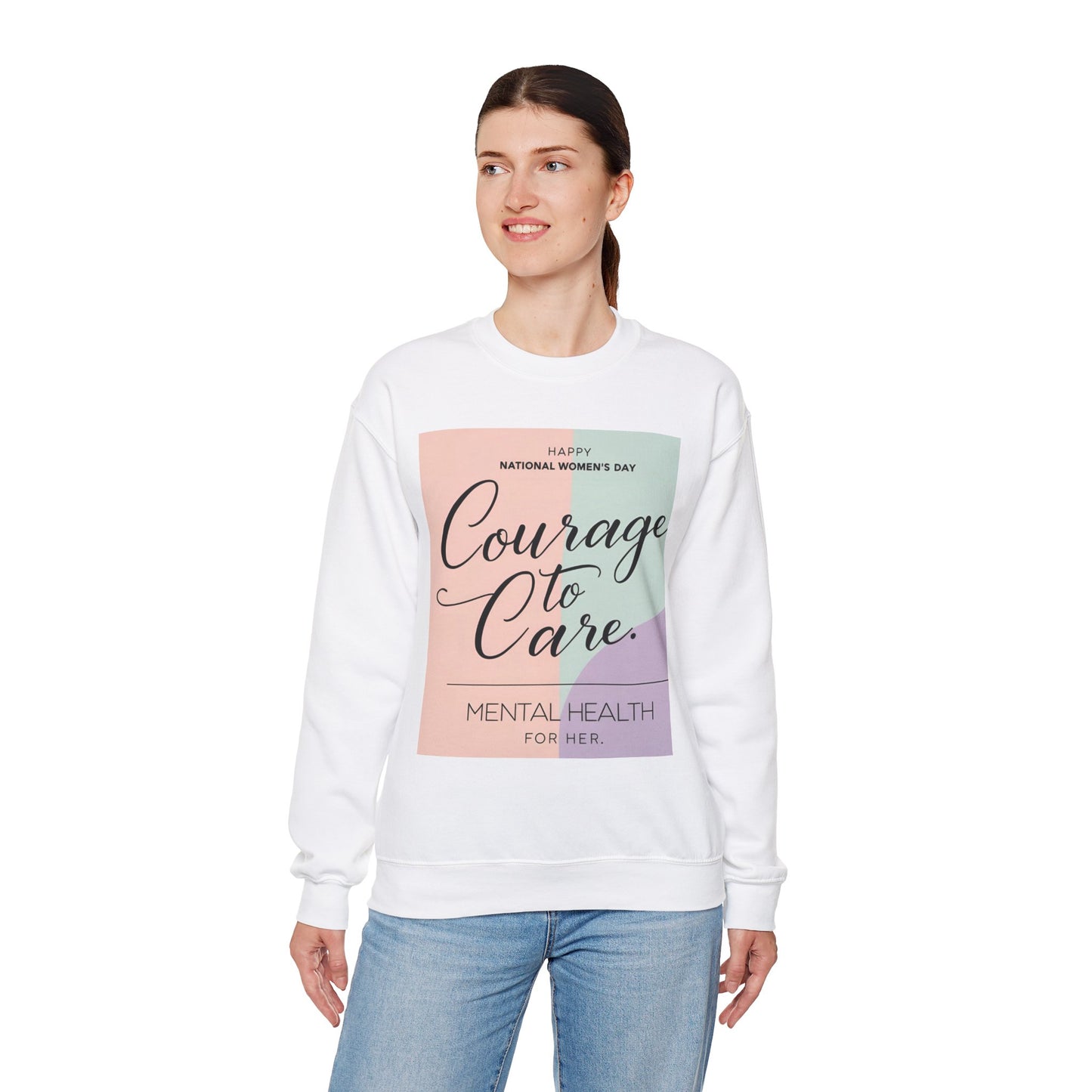 Courage to Care Sweatshirt vir Geestesgesondheidsbewustheid