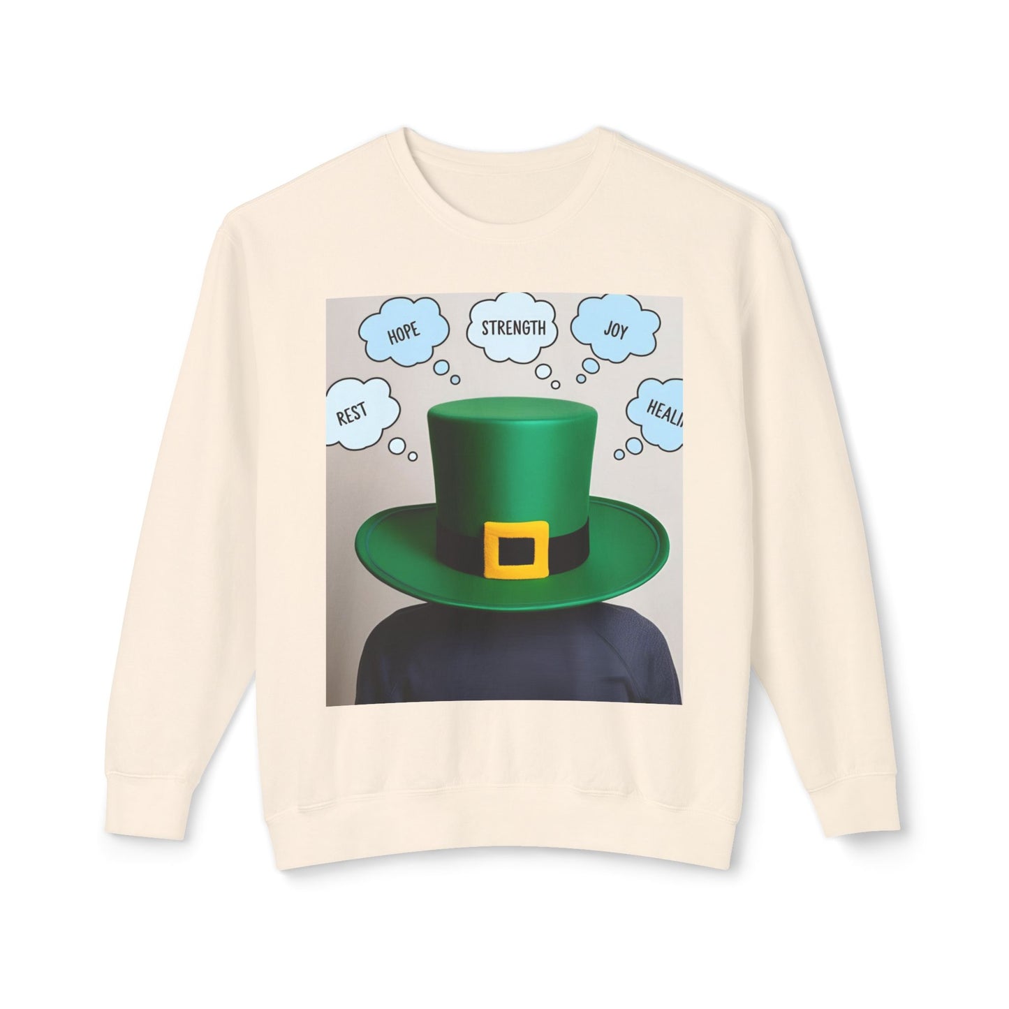 St. Patrick's Day Crewneck အင်္ကျီ - မျှော်လင့်ချက်၊ ခွန်အား၊ ပျော်ရွှင်မှု၊ သက်သာရာ