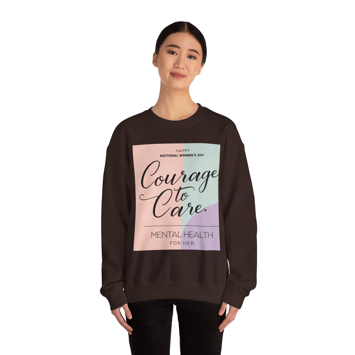 Courage to Care Sweatshirt vir Geestesgesondheidsbewustheid