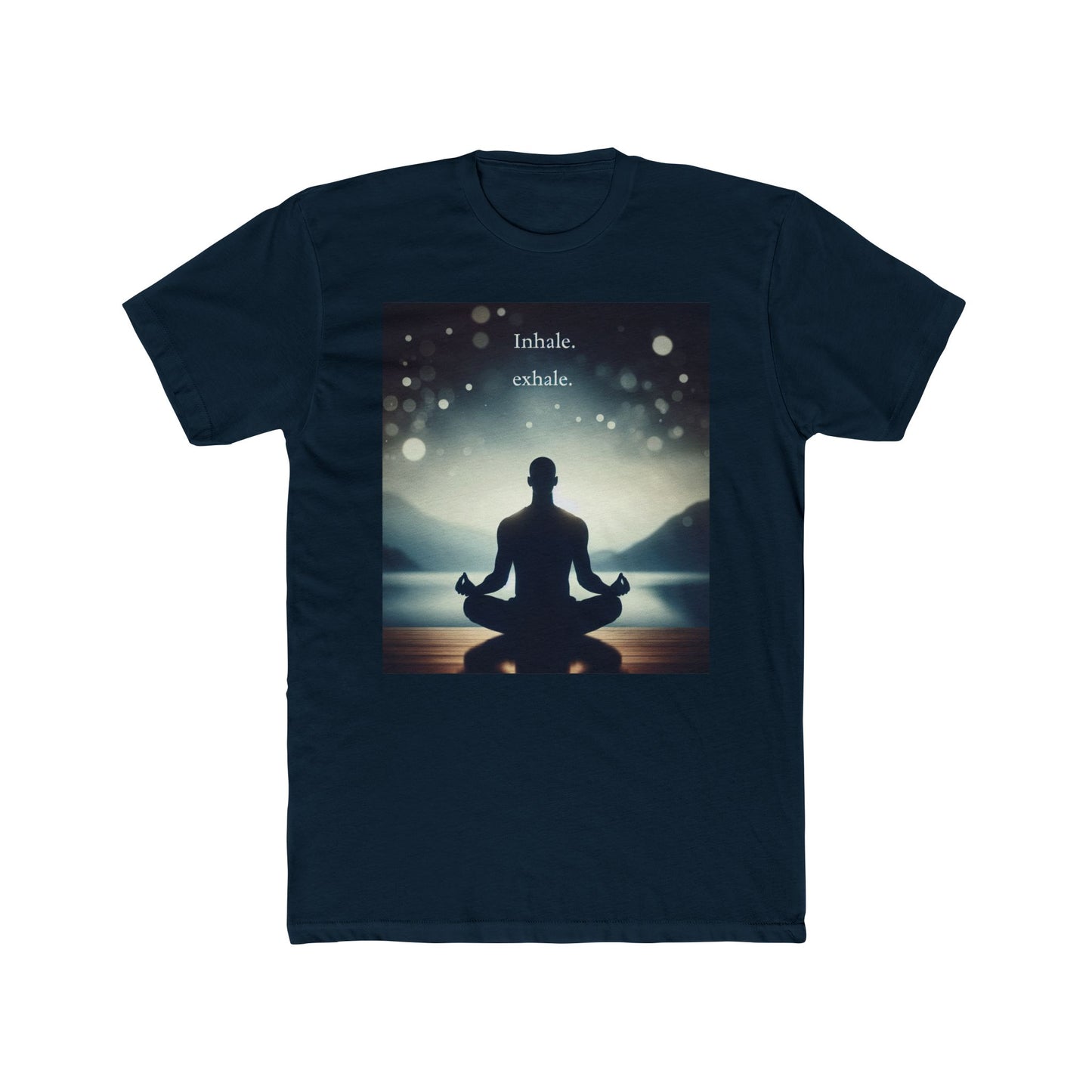 Mindfulness Meditation Tee - "ရှူသွင်း၊ ရှုမှတ်။ - Unisex Cotton Crew