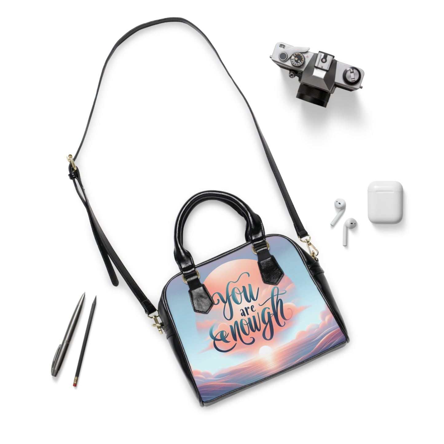 'You Are Enough' Shoulder Handbag