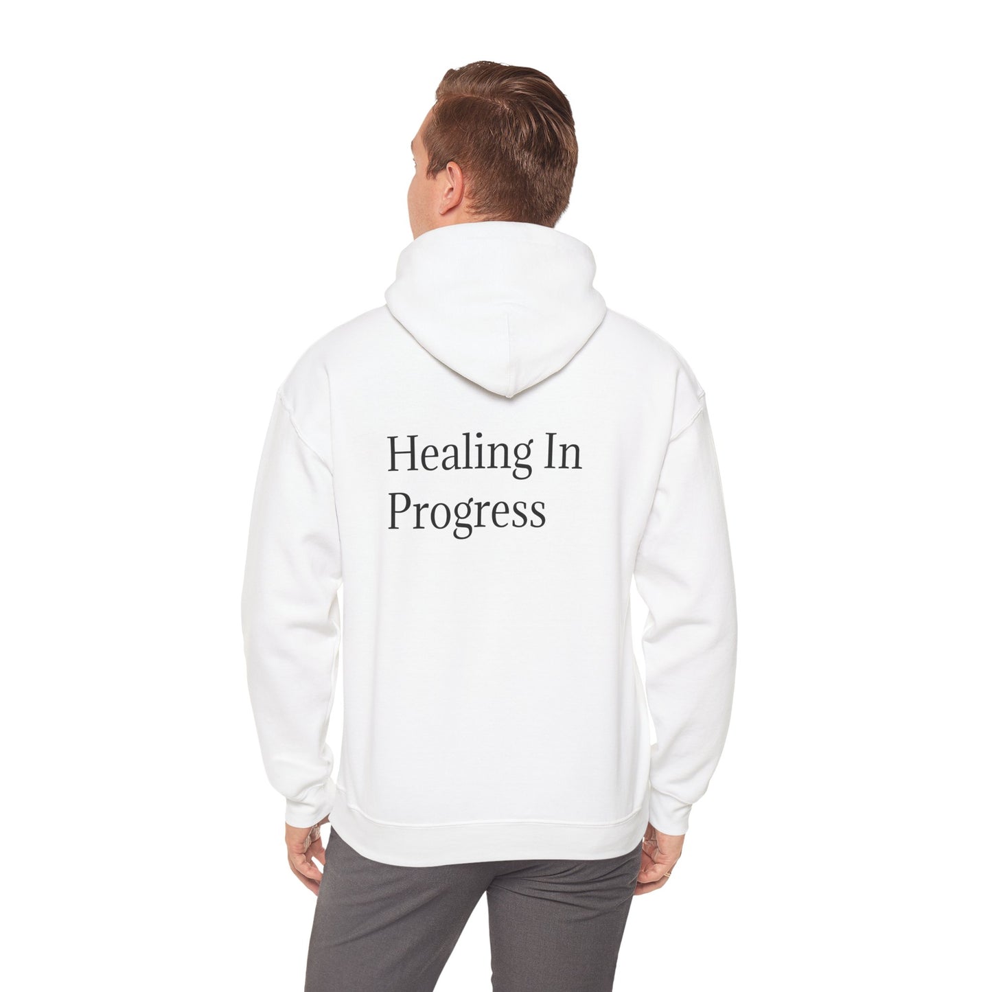 တိုးတက်မှုအတွက် ကုစားခြင်း Unisex Heavy Blend Hoodie - Self-Care &amp; Relaxation အတွက် ဇိမ်ခံအင်္ကျီ