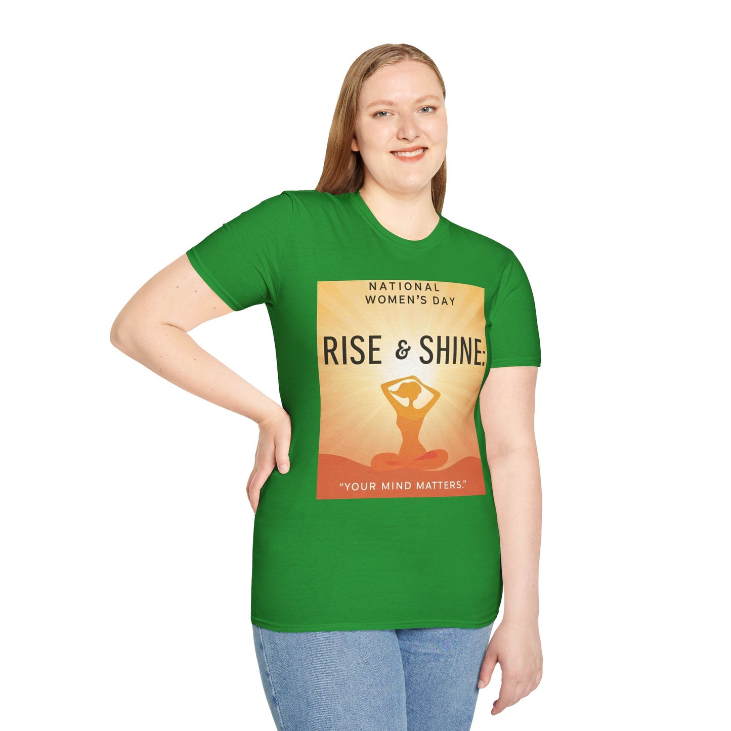 Empowering Women's Day T-Shirt - "Rise & Shine: Your Mind Matters"