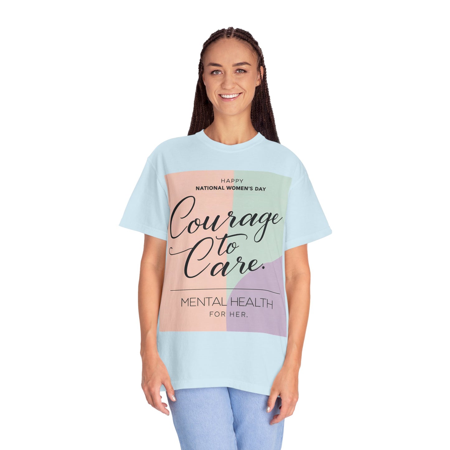 Courage to Care Unisex-T-hemp vir Geestesgesondheidsbewustheid