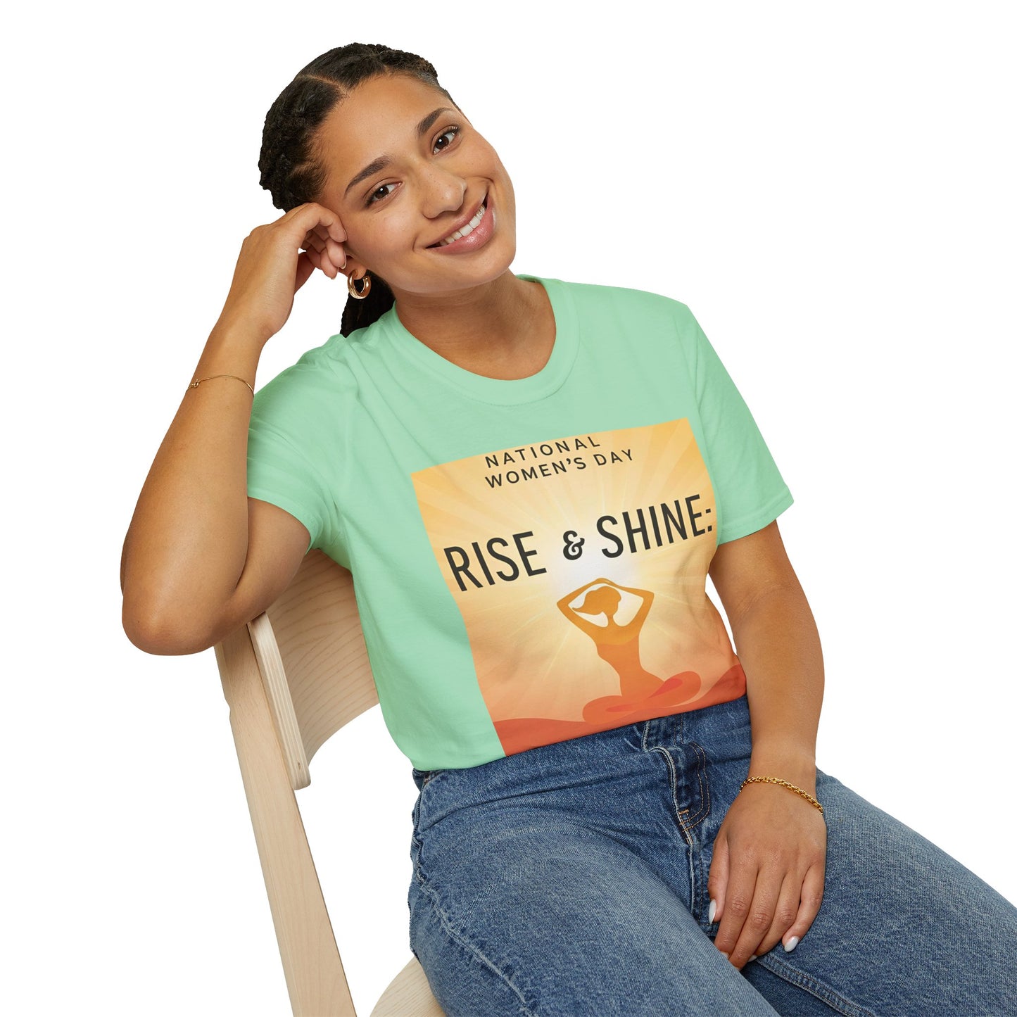 Empowering Women's Day T-Shirt - "Rise & Shine: Your Mind Matters"