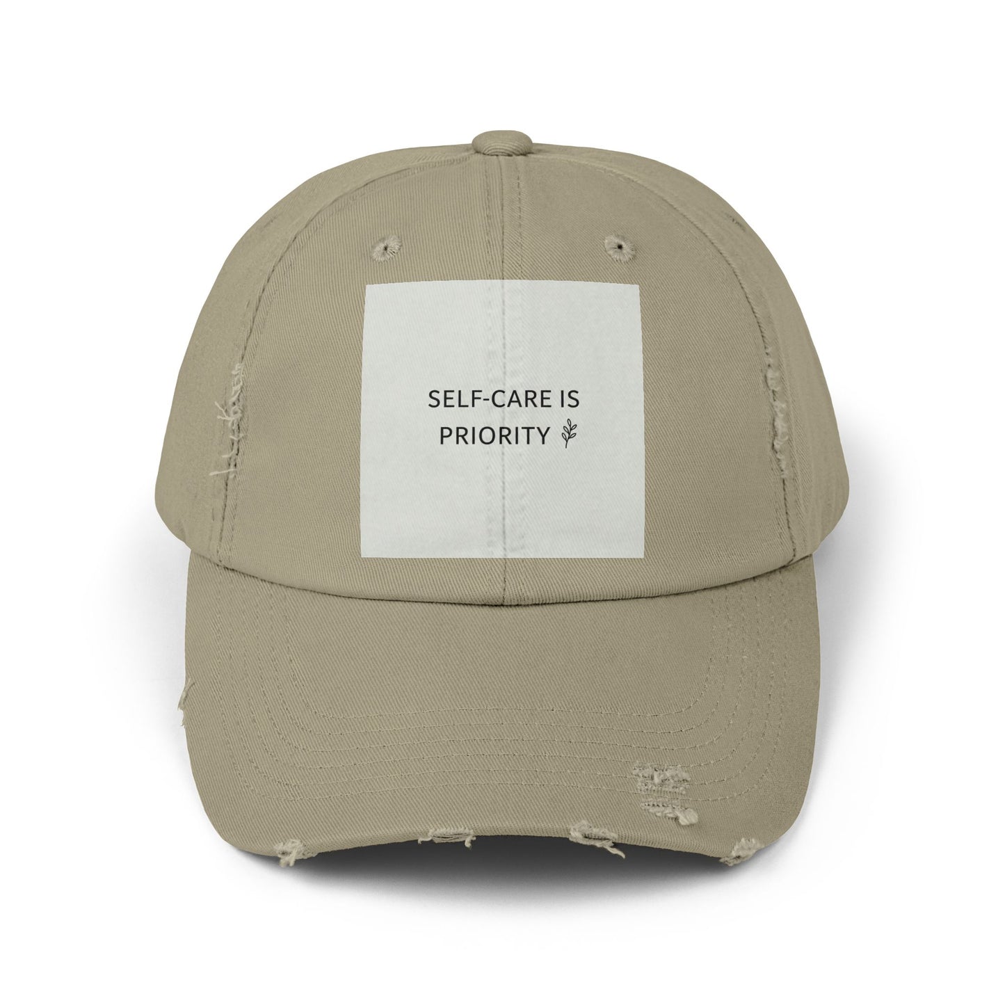 Distressed Cap - Self-Care is Priority Hat