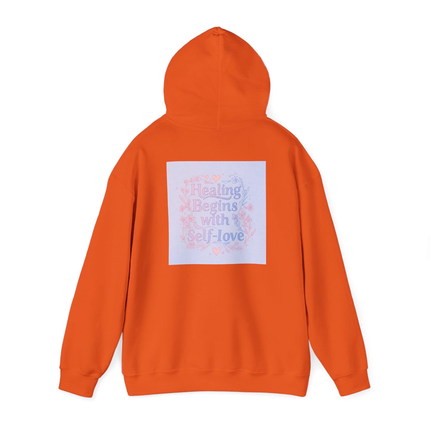 Back Print Design "Healing Begins with Self-Love" Hoodie