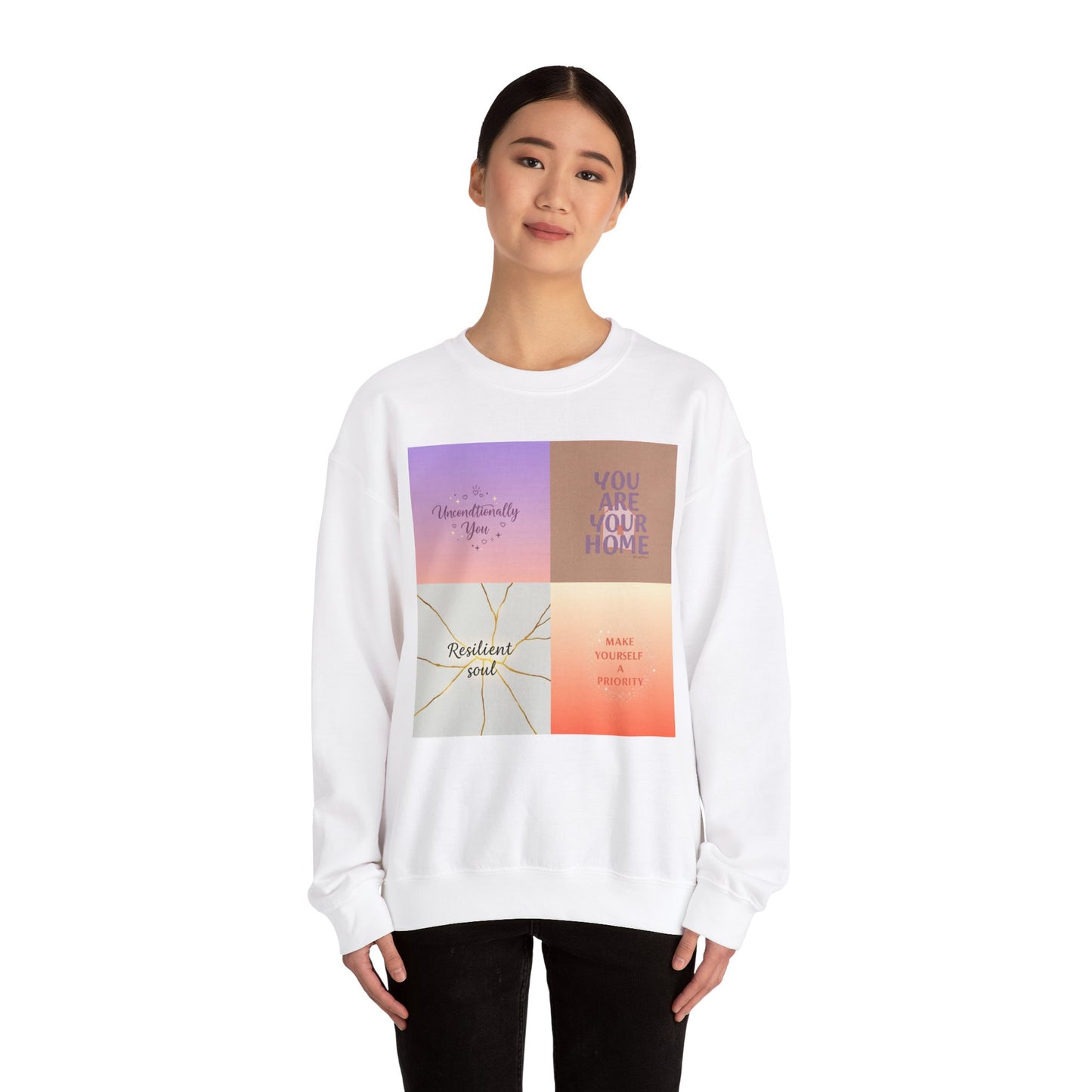 Inspirational Quote Sweatshirt - "Make Yourself a Priority" Unisex Crewneck