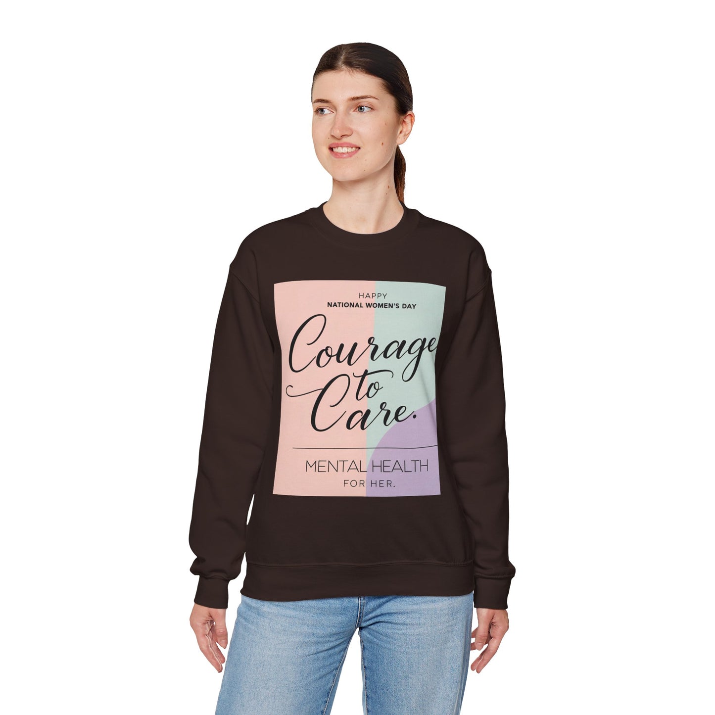 Courage to Care Sweatshirt vir Geestesgesondheidsbewustheid