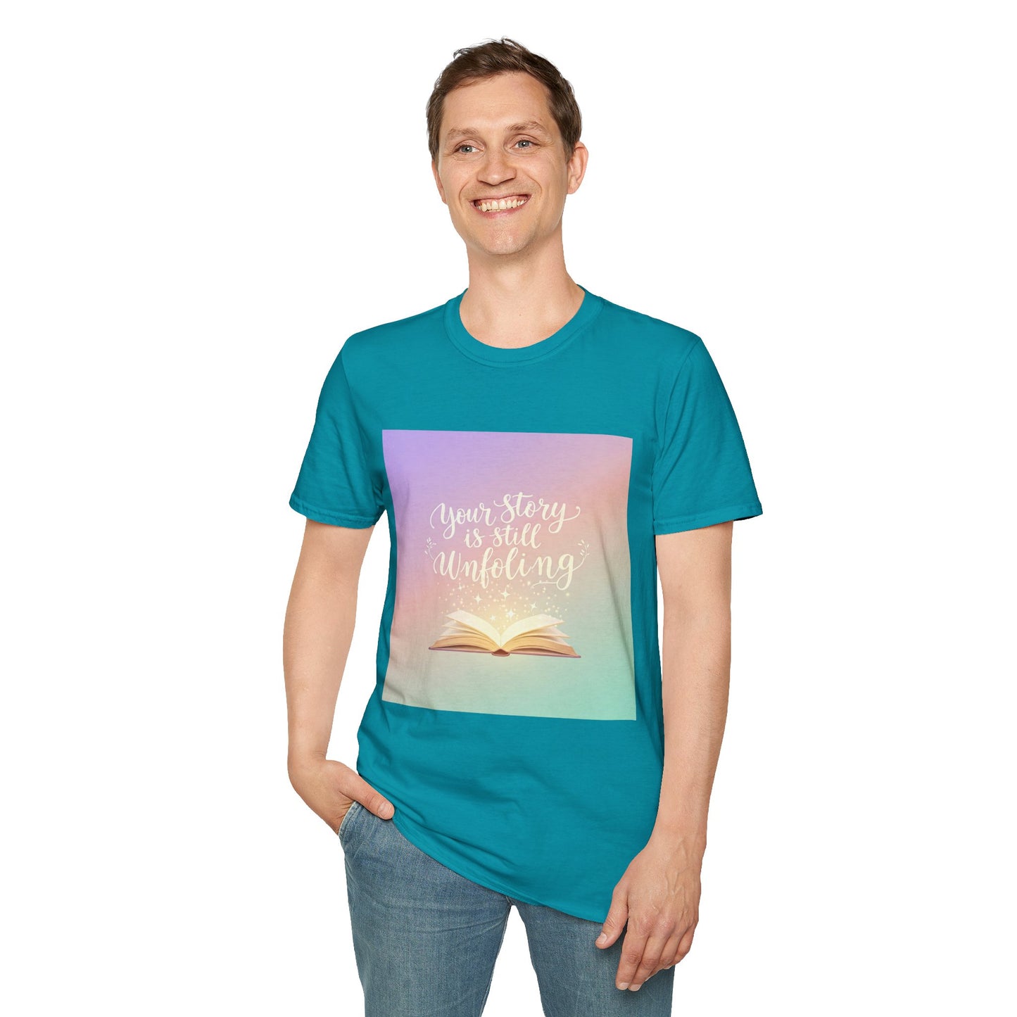 Your Story Is Still Unfolding T-Shirt | Inspirational Unisex Softstyle Tee