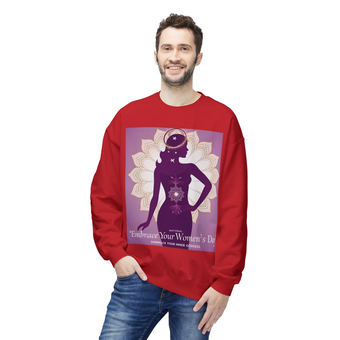 Embrace Your Inner Goddess Crewneck Sweatshirt - Women’s Day Celebration