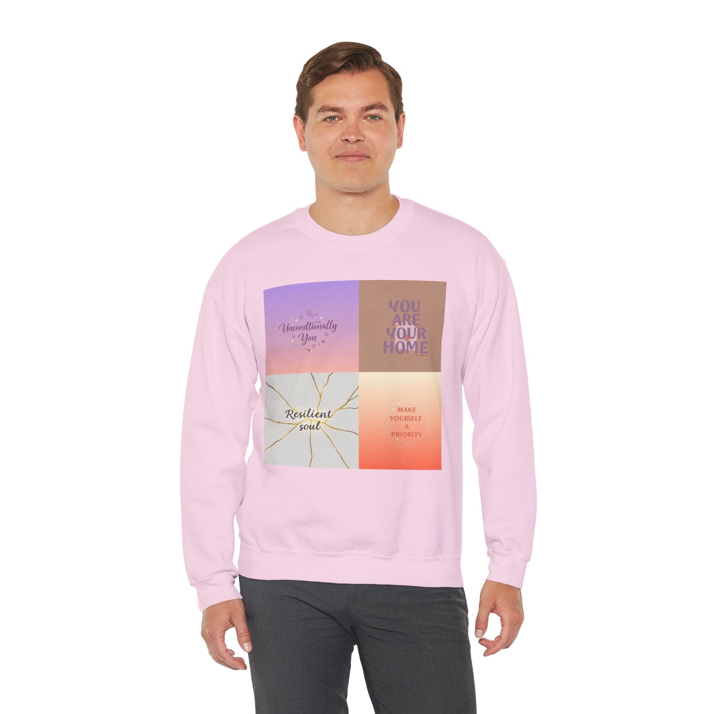 Inspirational Quote Sweatshirt - "Make Yourself a Priority" Unisex Crewneck