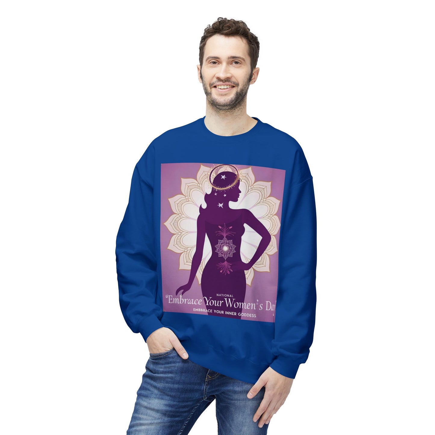 Embrace Your Inner Goddess Crewneck Sweatshirt - Women’s Day Celebration