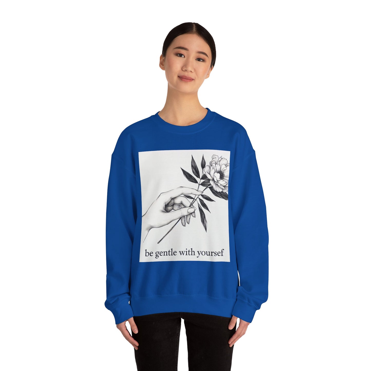 Crewneck Sweatshirt - Unisex Heavy Blend™ သင့်ကိုယ်သင် နူးညံ့သိမ်မွေ့ပါစေ။