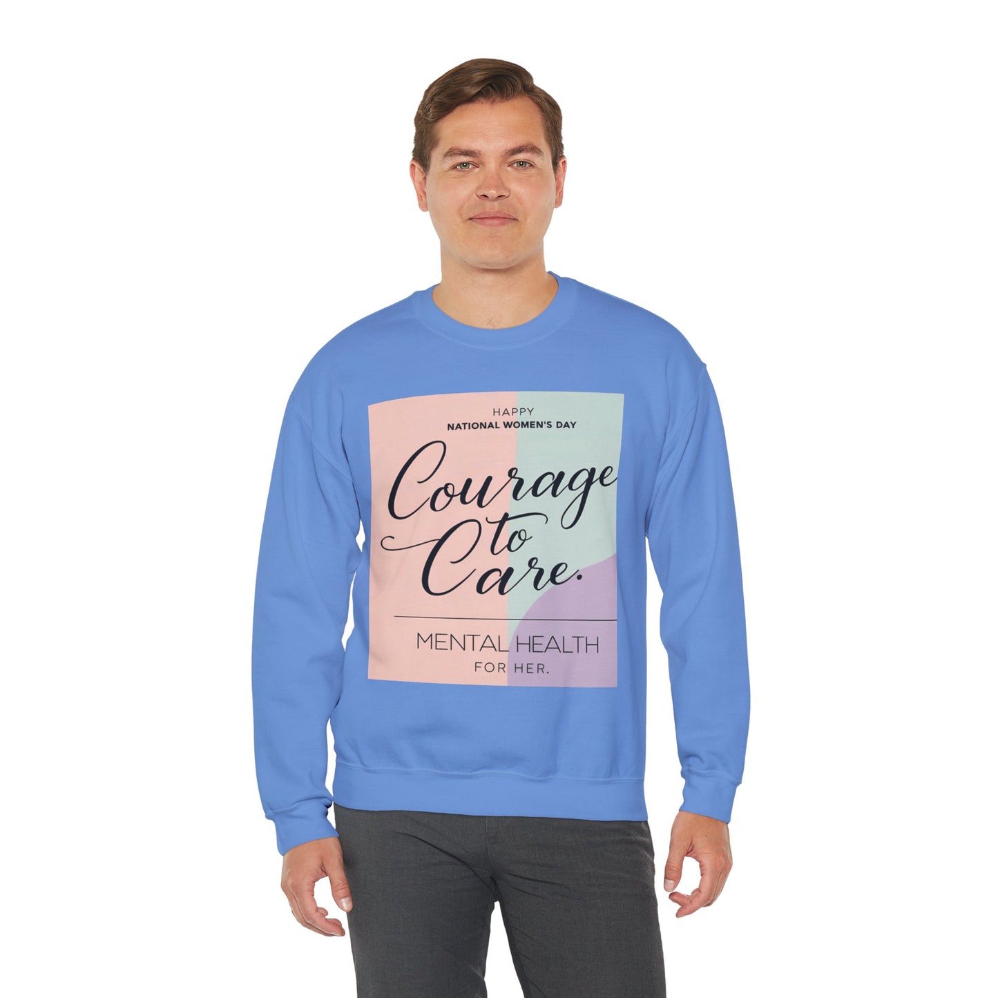 Courage to Care Sweatshirt vir Geestesgesondheidsbewustheid