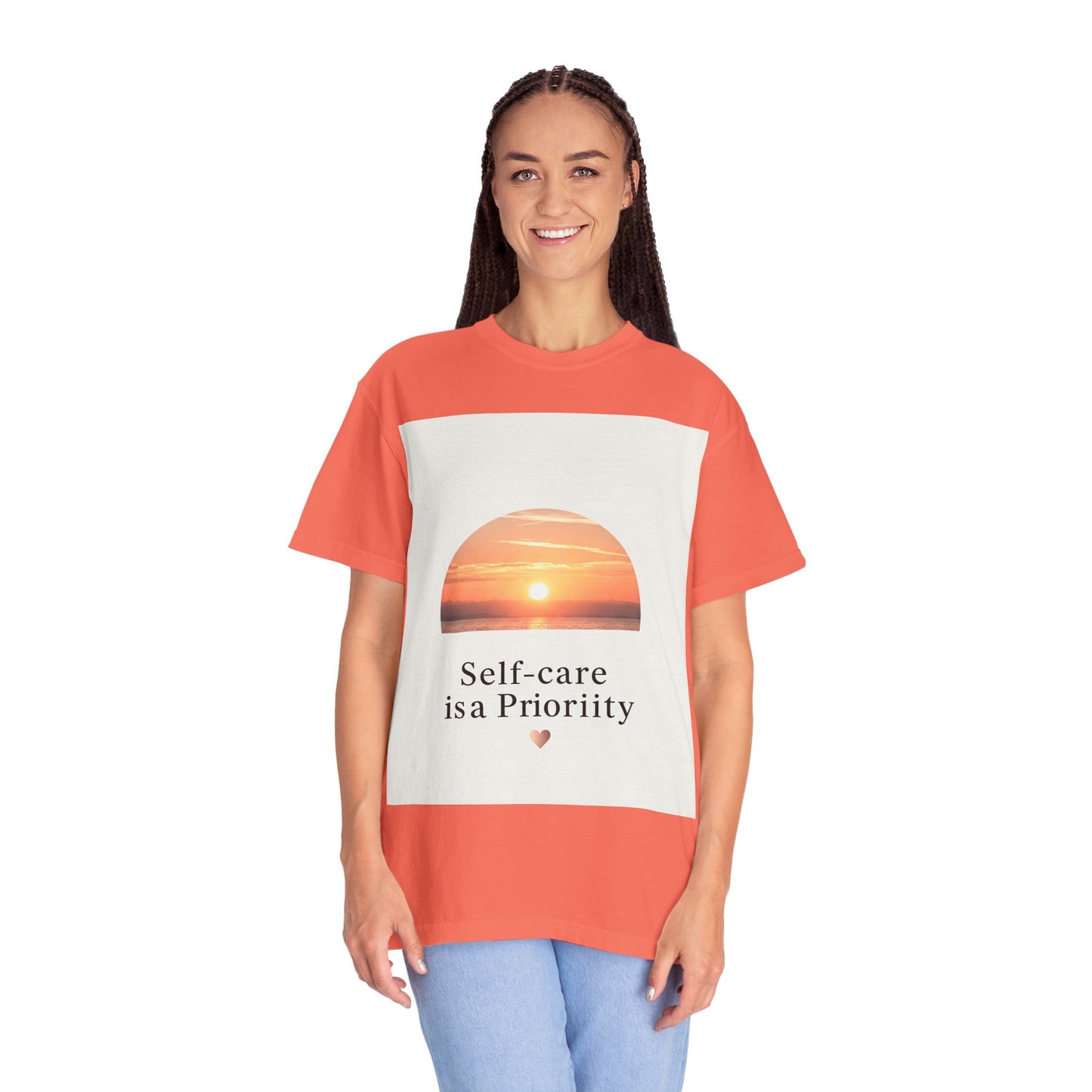 Self-Care ဦးစားပေး Unisex Garment-Dyed T-Shirt