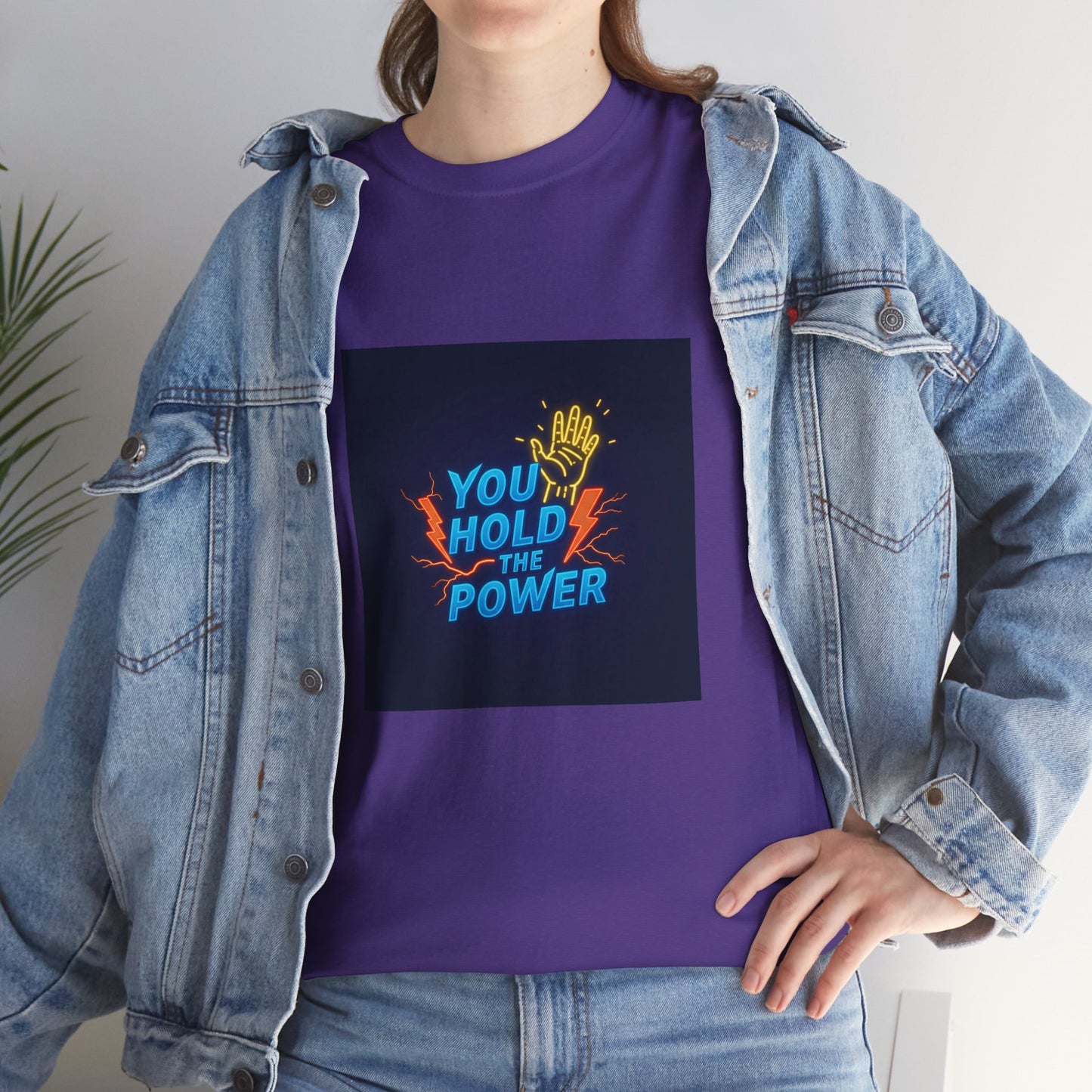 Empowering Unisex Heavy Cotton Tee - "You Hold the Power"