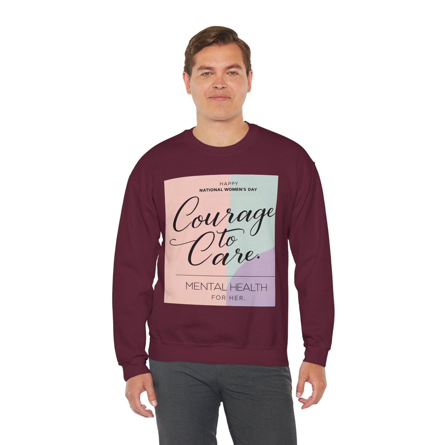 Courage to Care Sweatshirt vir Geestesgesondheidsbewustheid