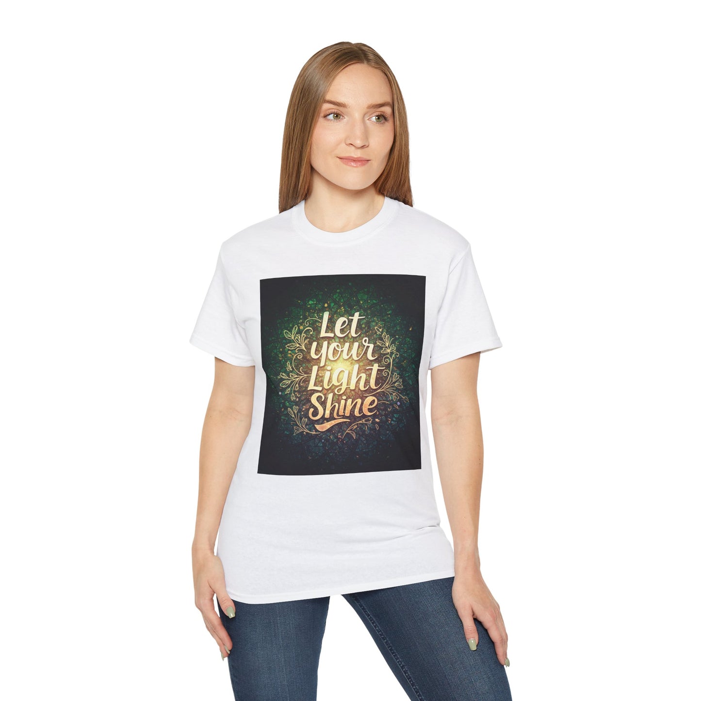 Inspirational Unisex Ultra Cotton Tee - "Let Your Light Shine"