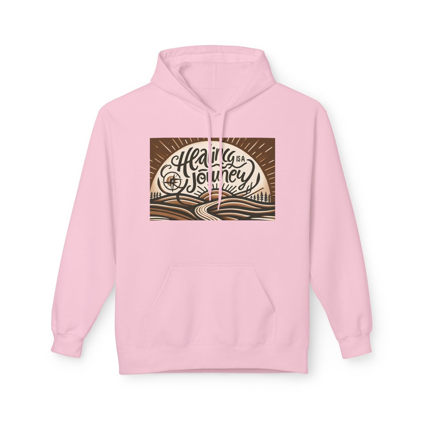 Healing Journey Unisex Fleece Hoodie - Cozy and Inspirational Wear