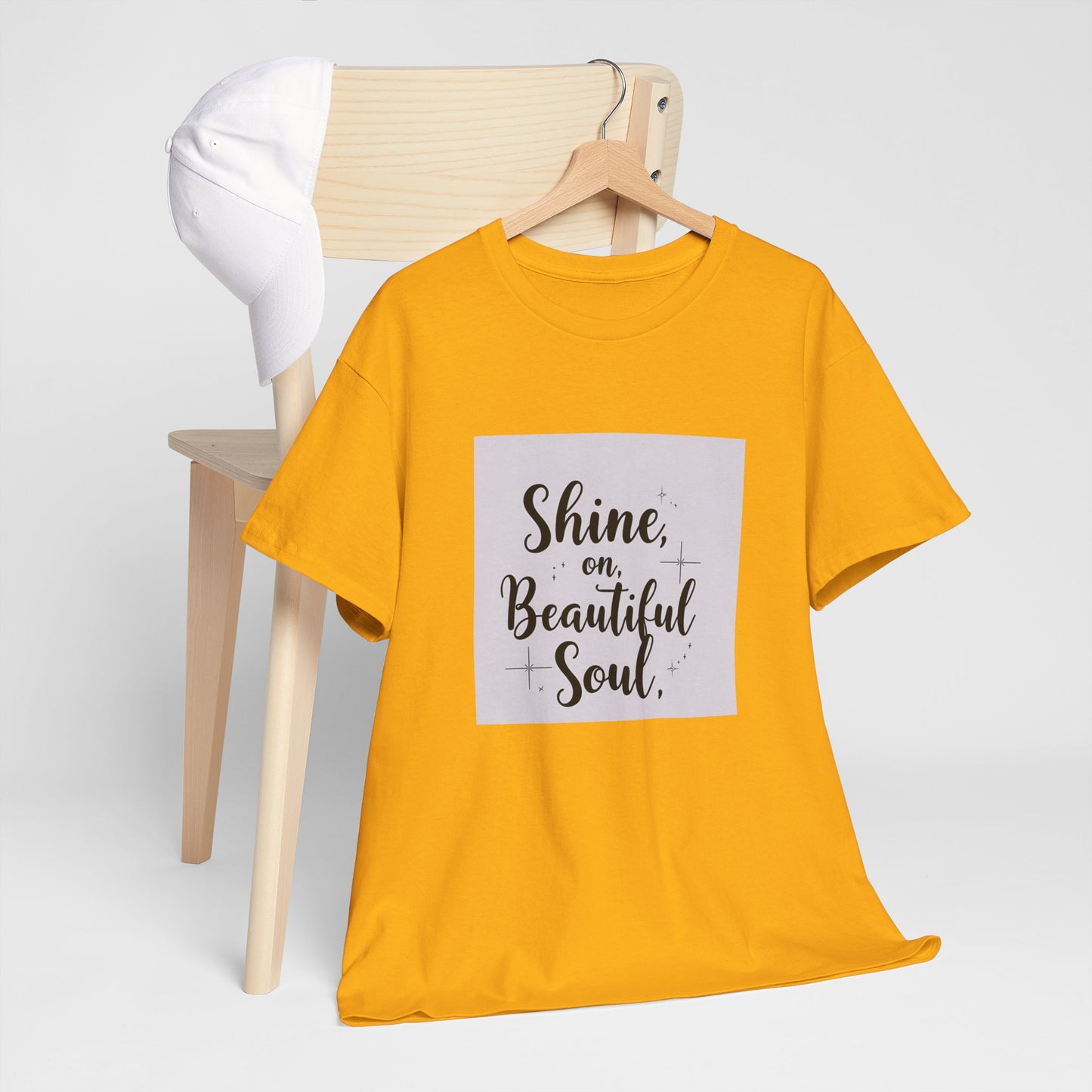 Front Print Design "Shine on Beautiful Soul" T-Shirt