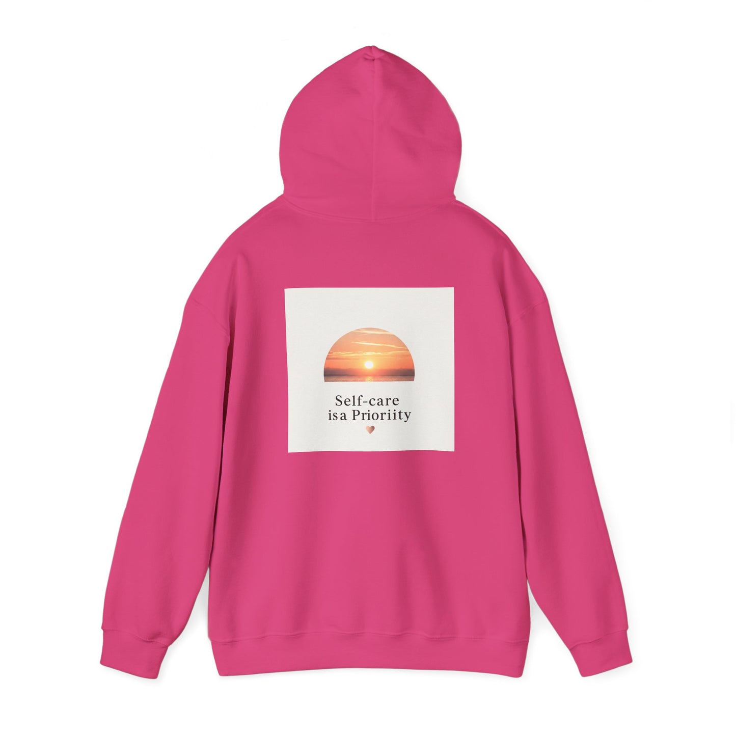 Back Print Design "Self-Care is a Priority" Hoodie