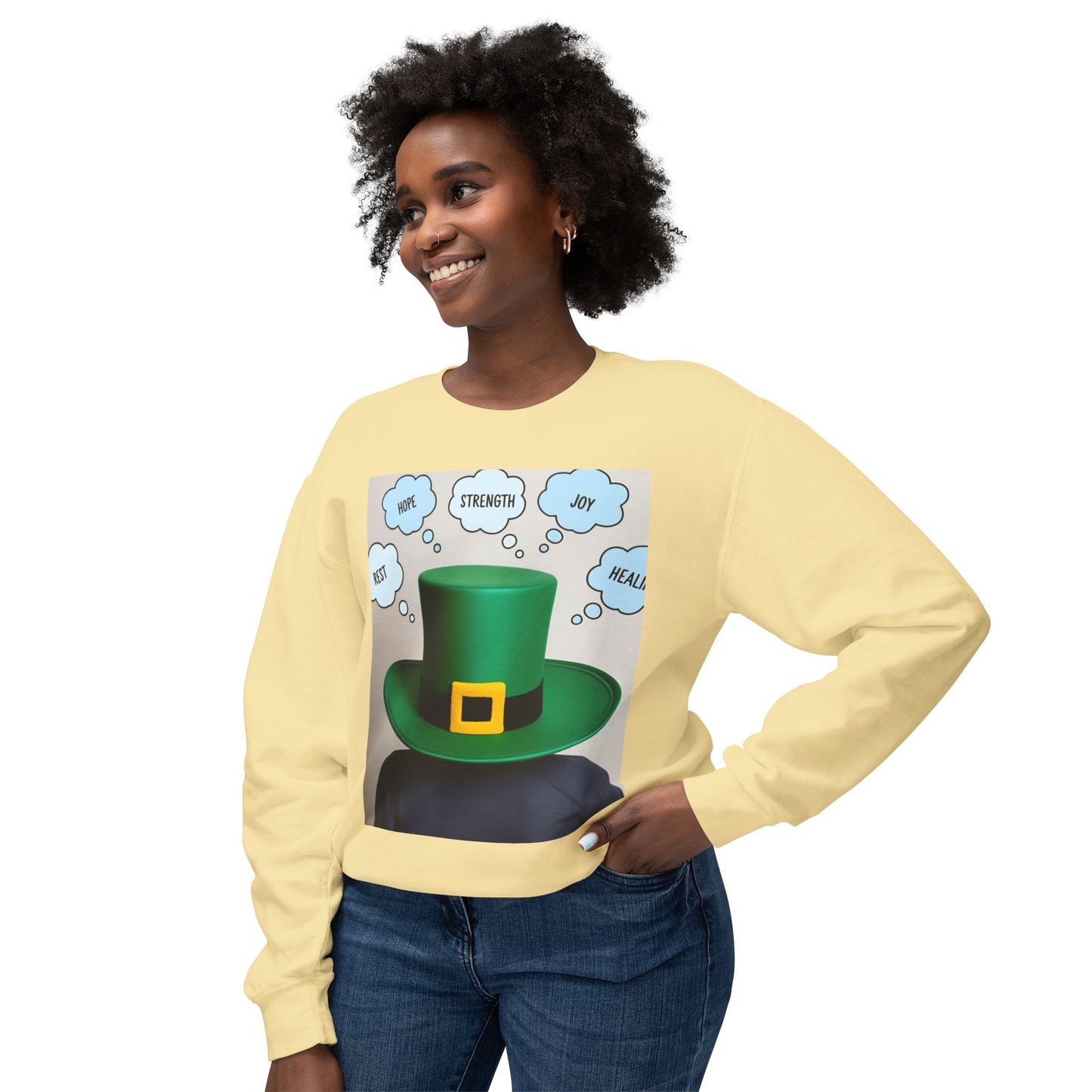 St Patrick's Day Crewneck-trui - Hoop, Krag, Vreugde, Genees