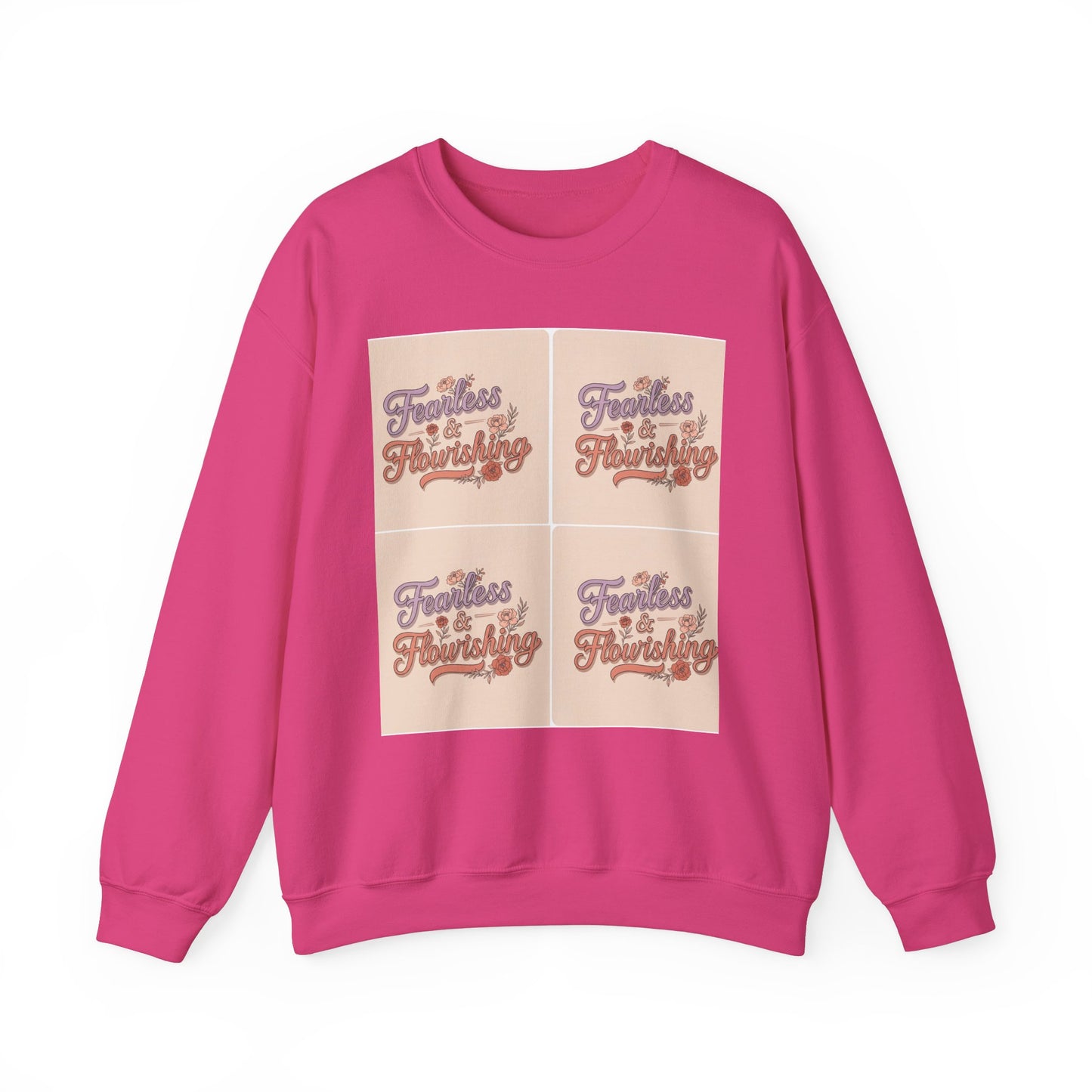 Fearless & Flourishing Crewneck Sweatshirt - Unisex Heavy Blend™ - Cozy Inspirational Apparel