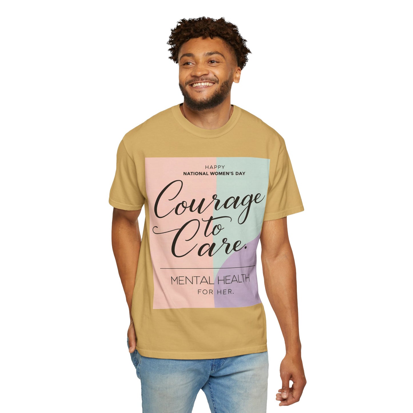 Courage to Care Unisex-T-hemp vir Geestesgesondheidsbewustheid